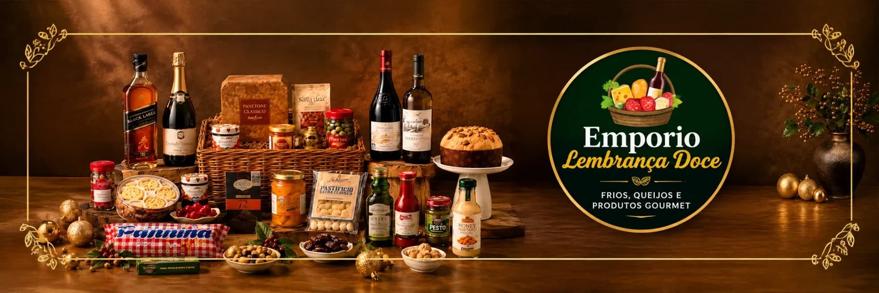 Empório Lembrança Doce: cesta com produtos selecionados